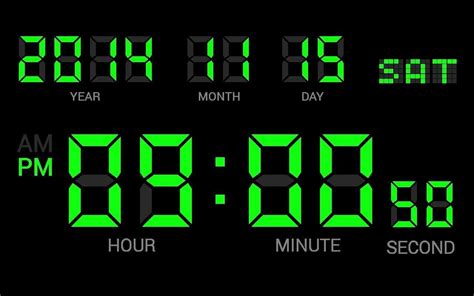 Step by step learn about hours, minutes and seconds. . Full screen digital clock with date